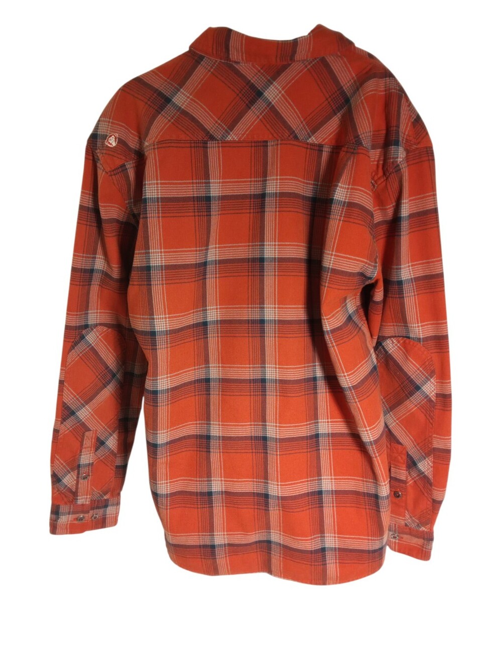Howler Brothers Orange Plaid Flannel Button Up Outdoor Shirt Mens Sz L - Picture 6 of 6